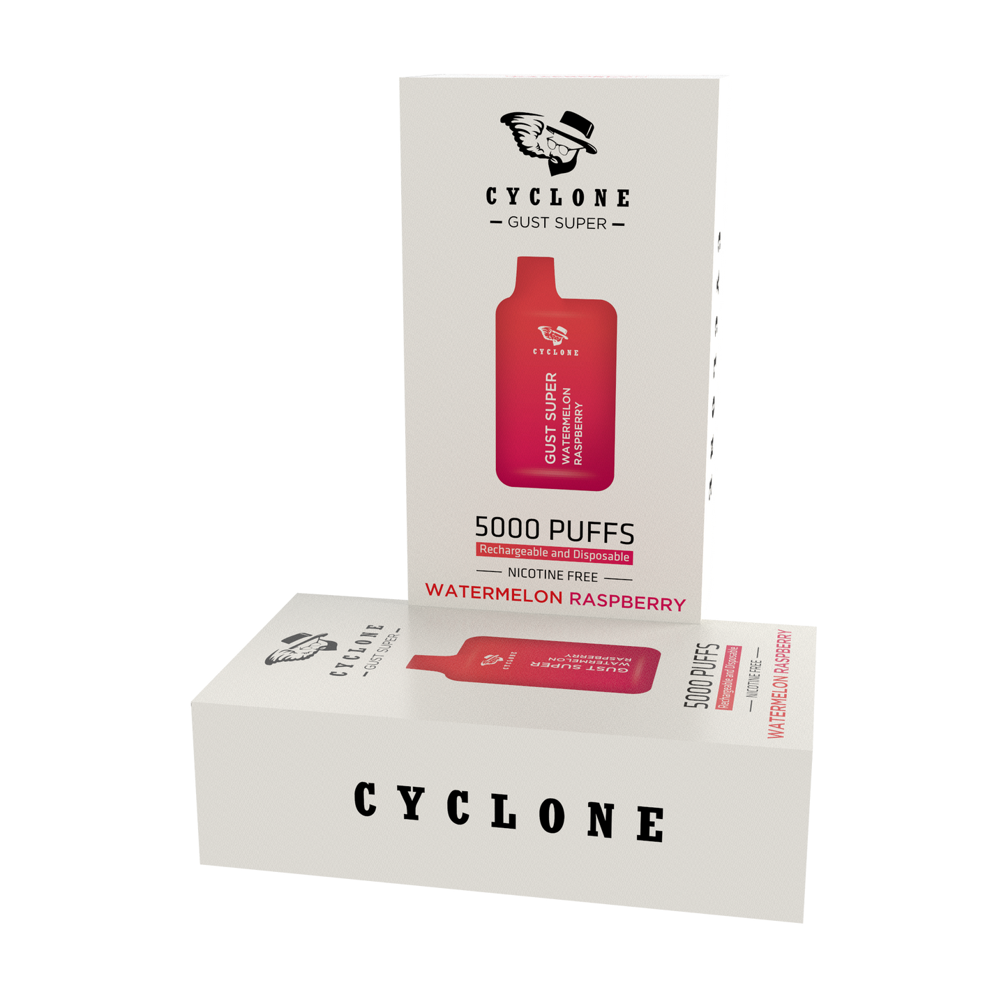 gust super watermelon raspberry nicotine free disposable
