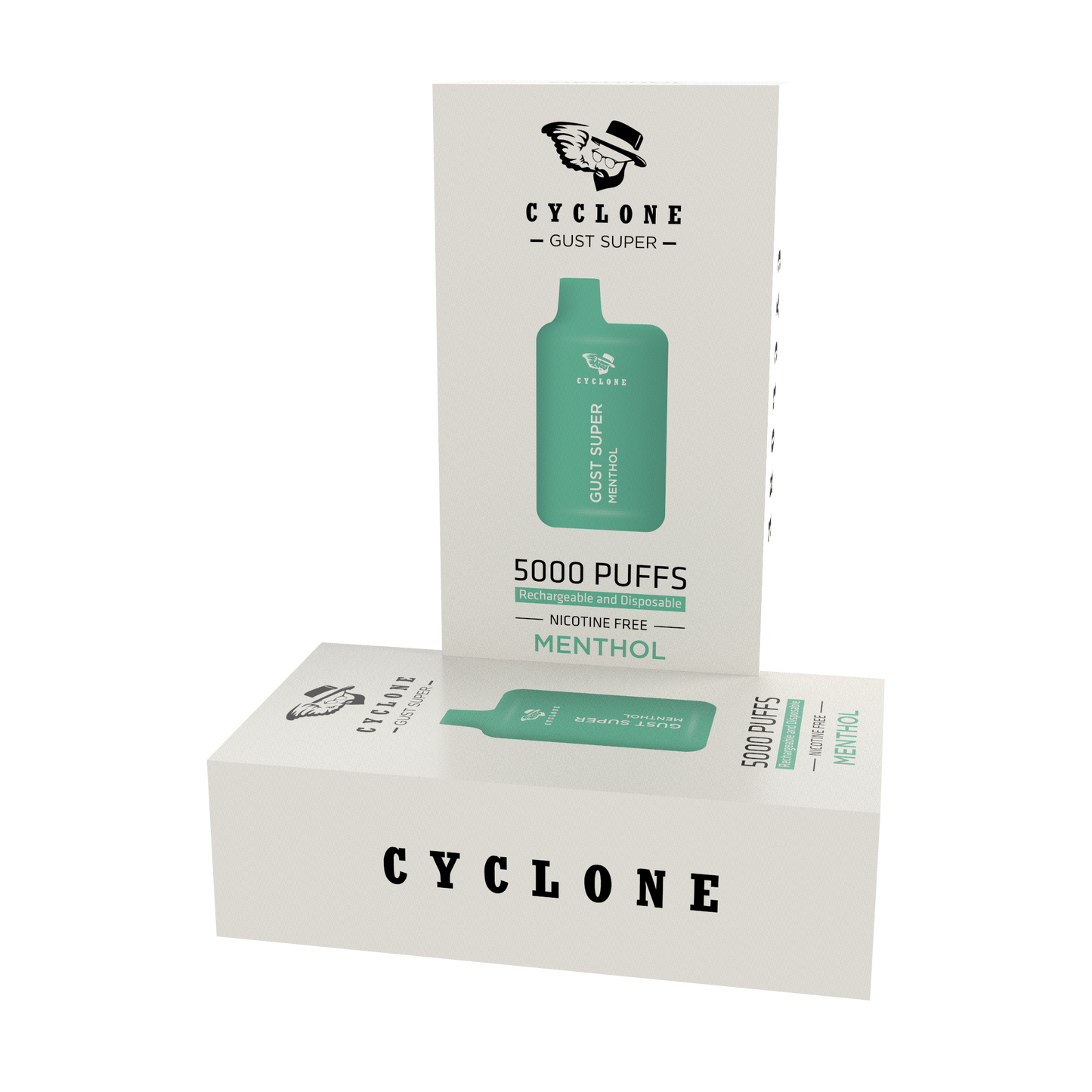 Nicotine Free Gust Super Menthol Rechargeable Disposable Vape