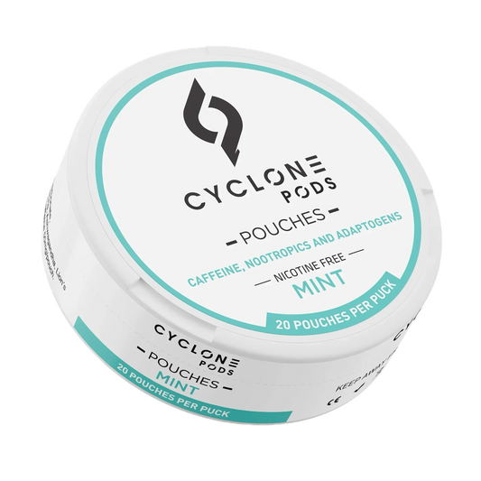 Cyclone Mint Focus Pouches — an oral caffeine alternative to energy vapes