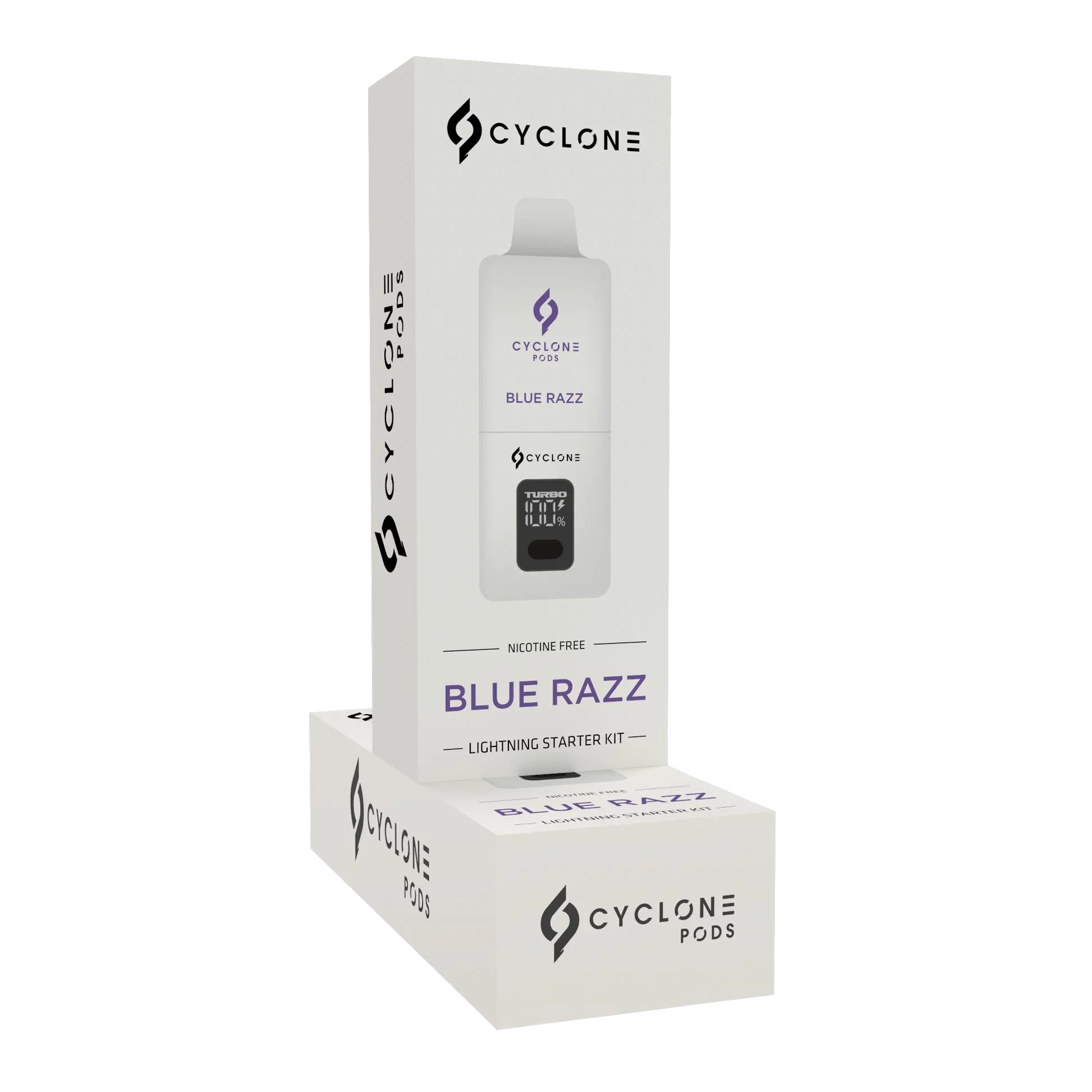 Blue Razz Lightning Kit 0% Nic Starter Cyclone Pods Blue Razz Lightning Kit 0% Nic Starter Cyclone Pods