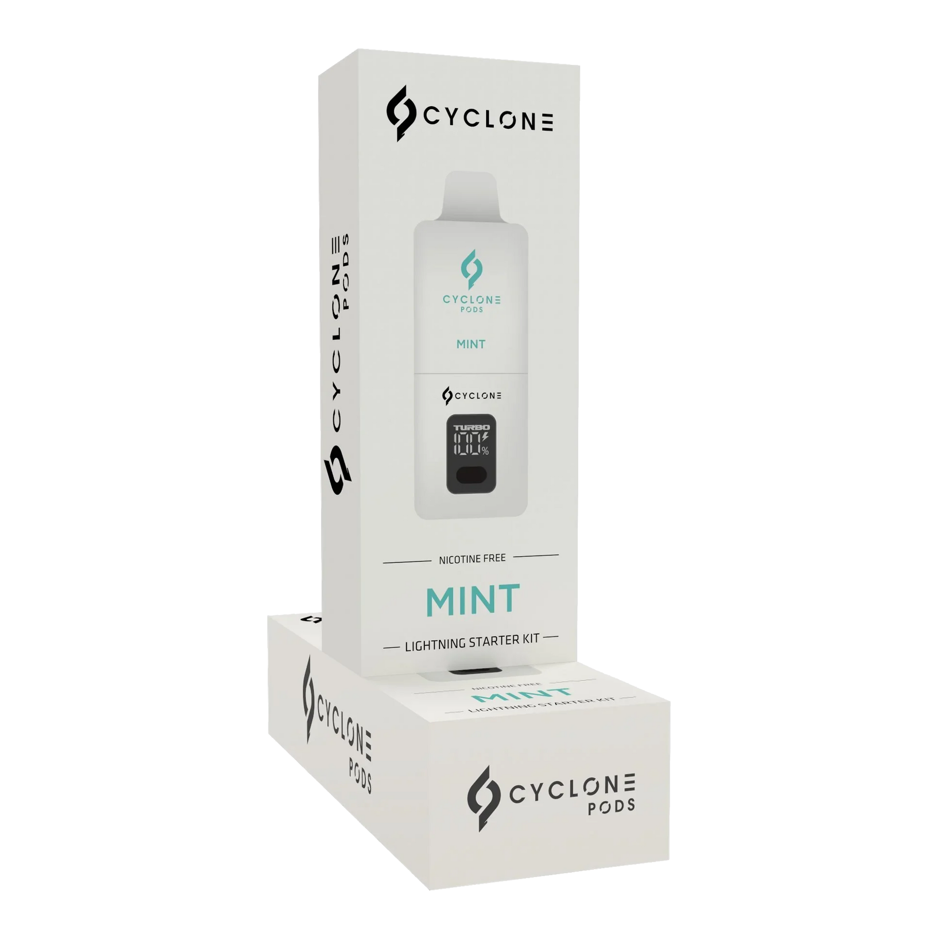 Mint Lightning Kit 0% Nic Starter Set Cyclone Pods Mint Lightning Kit 0% Nic Starter Set Cyclone Pods