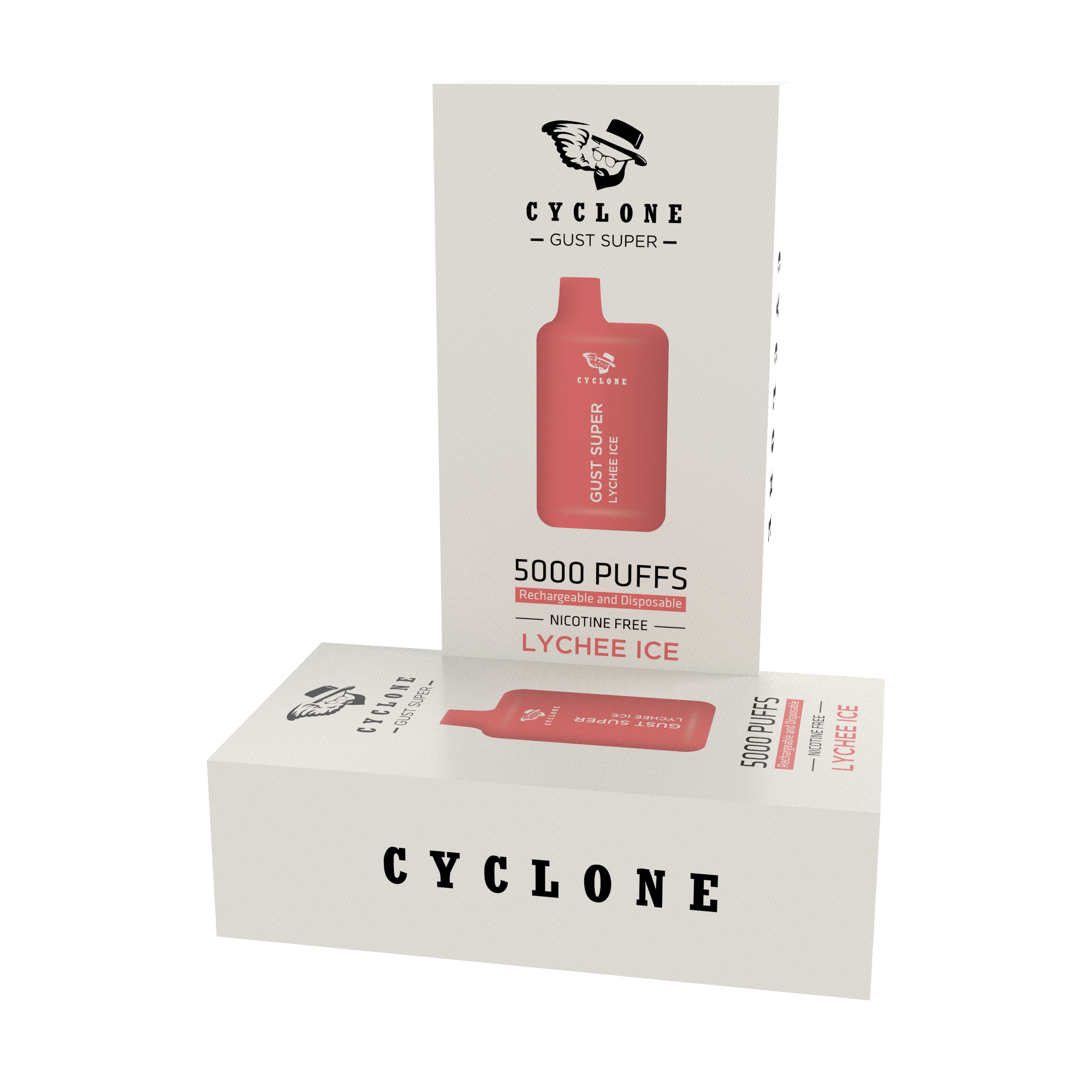 lychee flavor vape Nicotine Free Disposable Gust Super Lychee Ice – Cyclone Pods