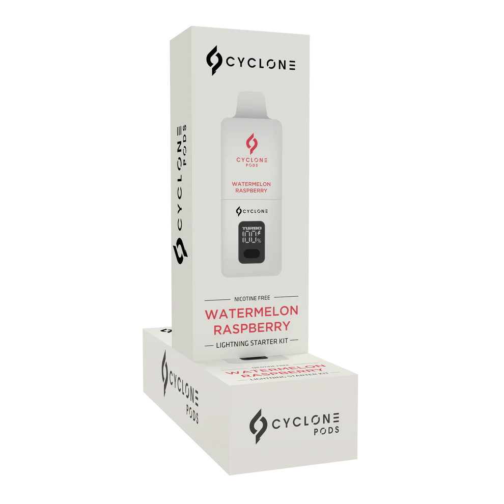 Watermelon Raspberry Lightning Kit 0% Nic Cyclone Pods Watermelon Raspberry Lightning Kit 0% Nic Cyclone Pods